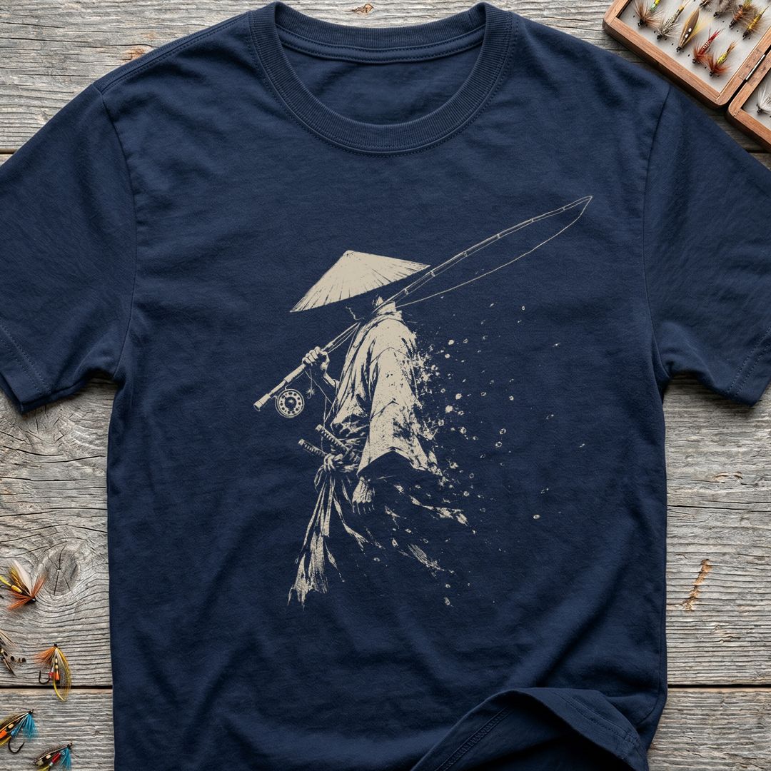 Samurai Fly Fishing - Navy t-shirt