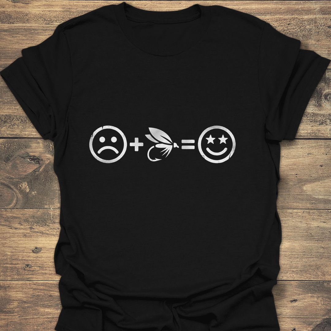 Sad Plus Fly Equals Happy - Black t-shirt