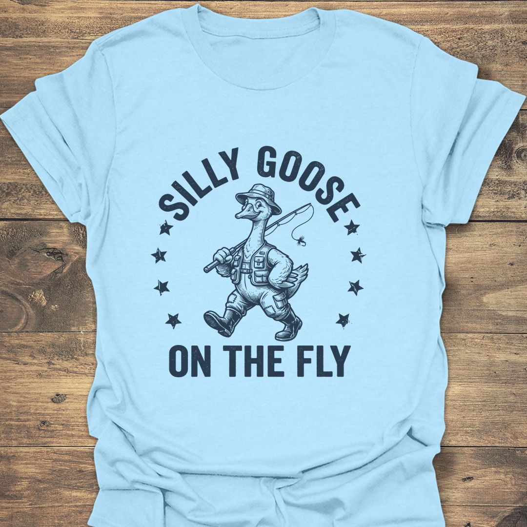 Silly Goose On The Fly - Light Blue t-shirt