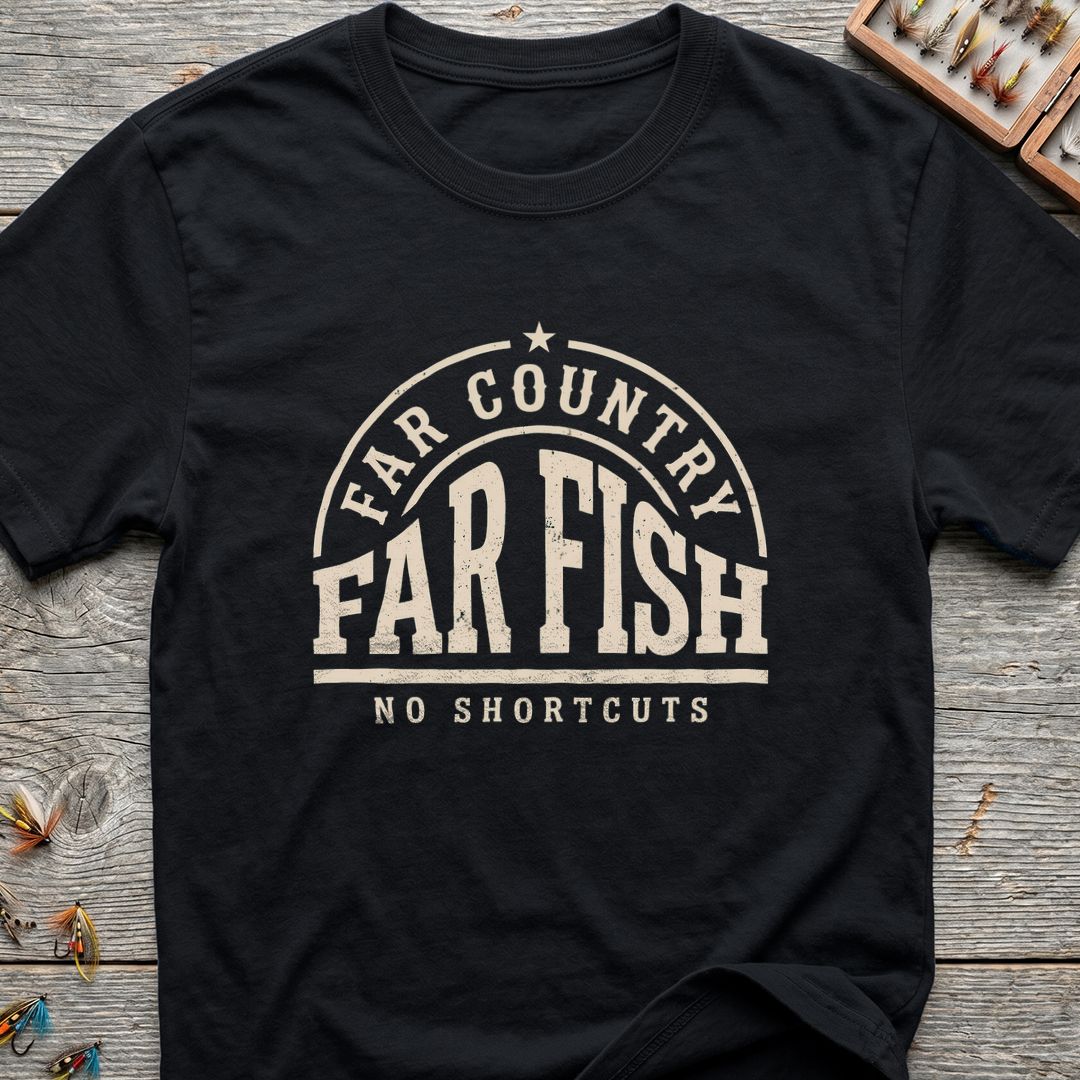 Far Country Far Fish - Black t-shirt