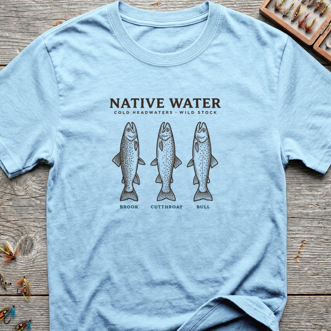Native Water Wild Trout - Light Blue t-shirt