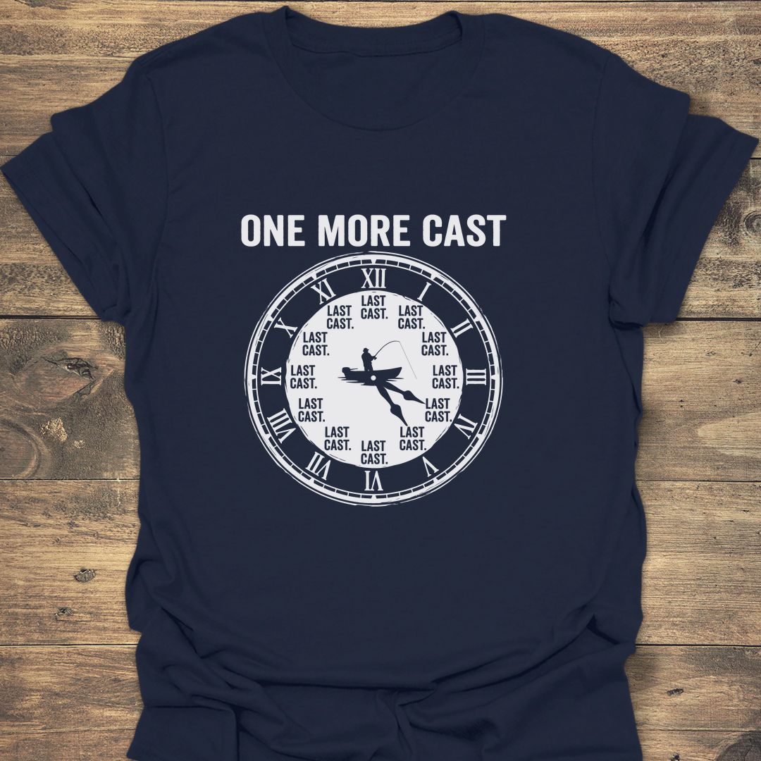 One More Cast Clock - Navy t-shirt