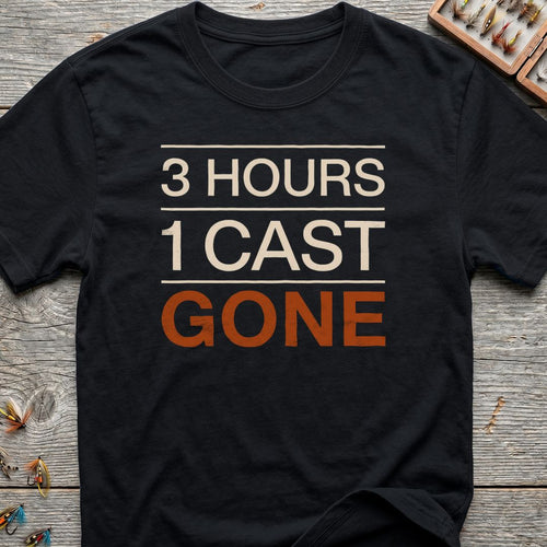 3 Hours 1 Cast Gone - Black t-shirt