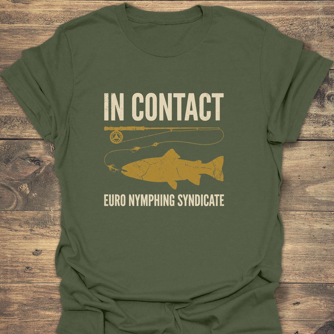 In Contact Euro Nymphing Syndicate - Military Green t-shirt