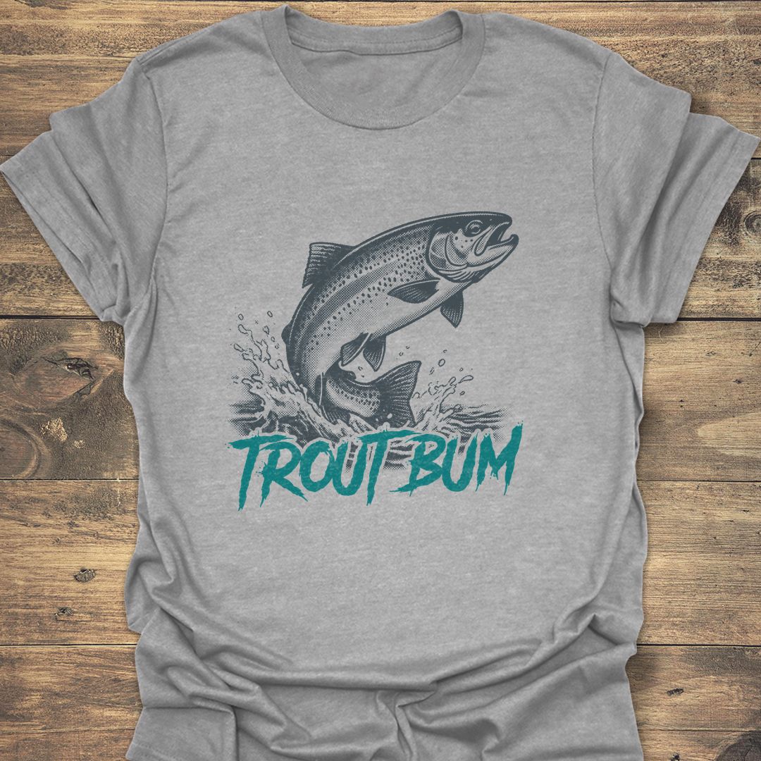 Trout Bum - Sport Grey t-shirt