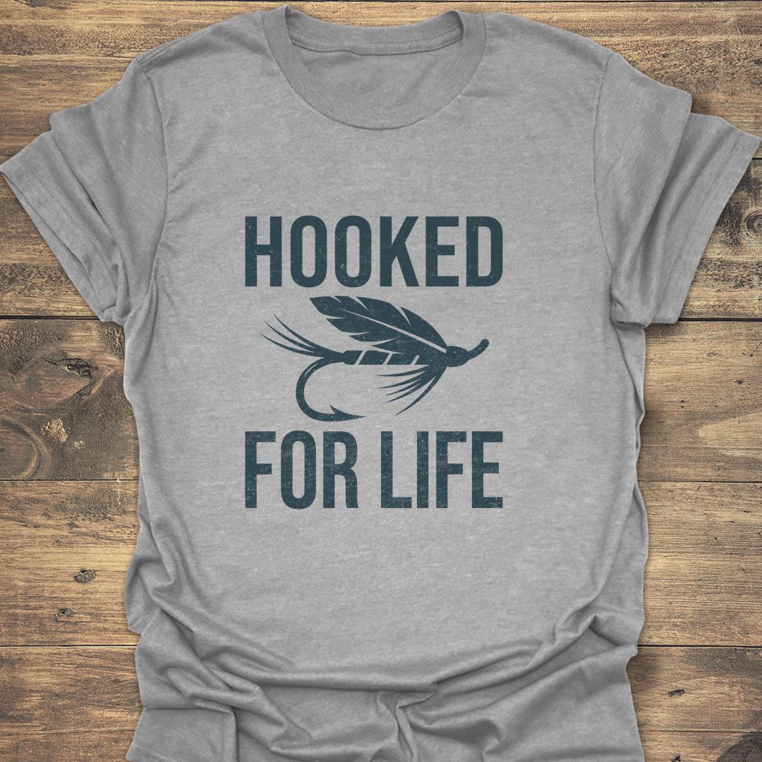 Hooked For Life - Sport Grey t-shirt