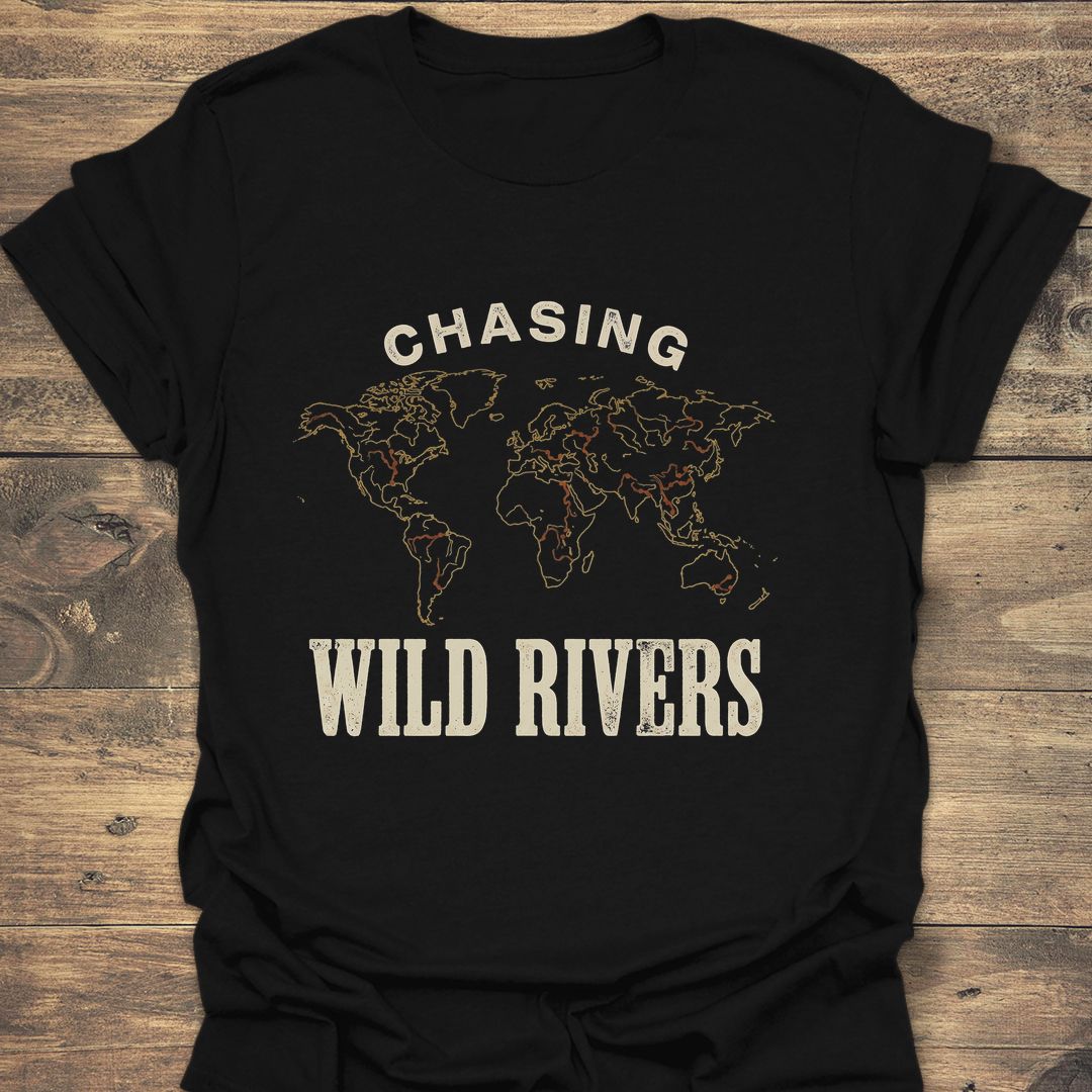 Chasing Wild Rivers - Black t-shirt