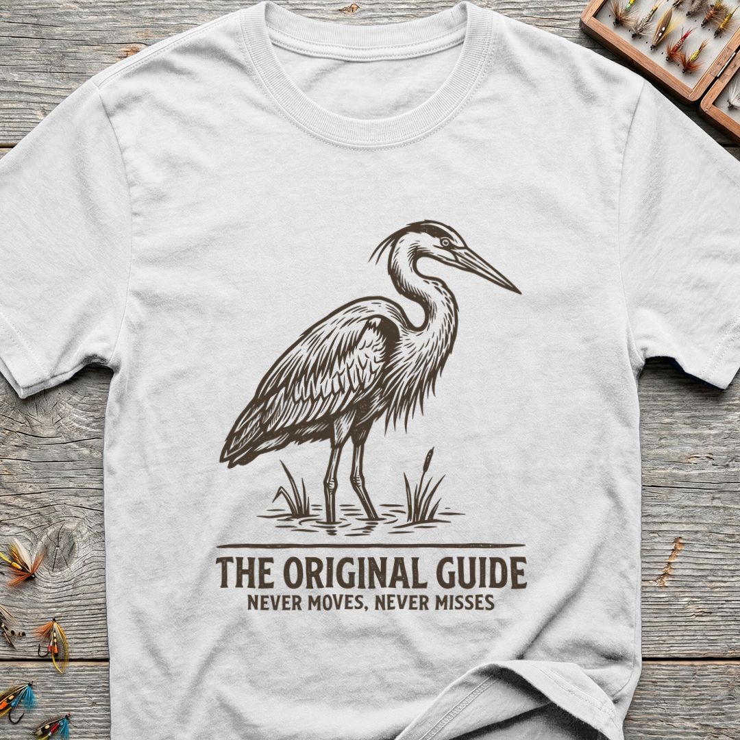 The Original Guide Heron - White t-shirt