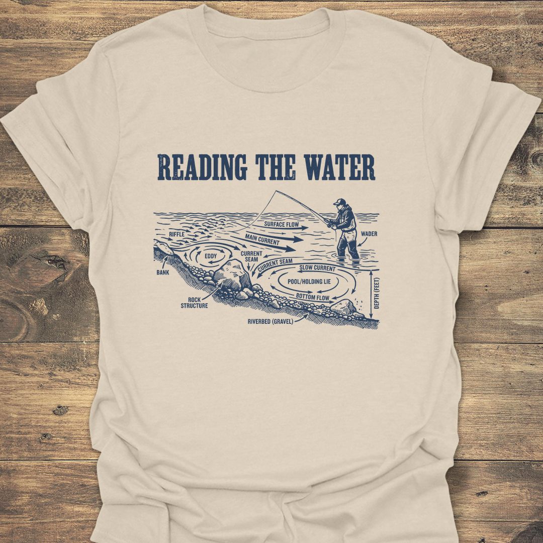 Reading The Water - Natural t-shirt