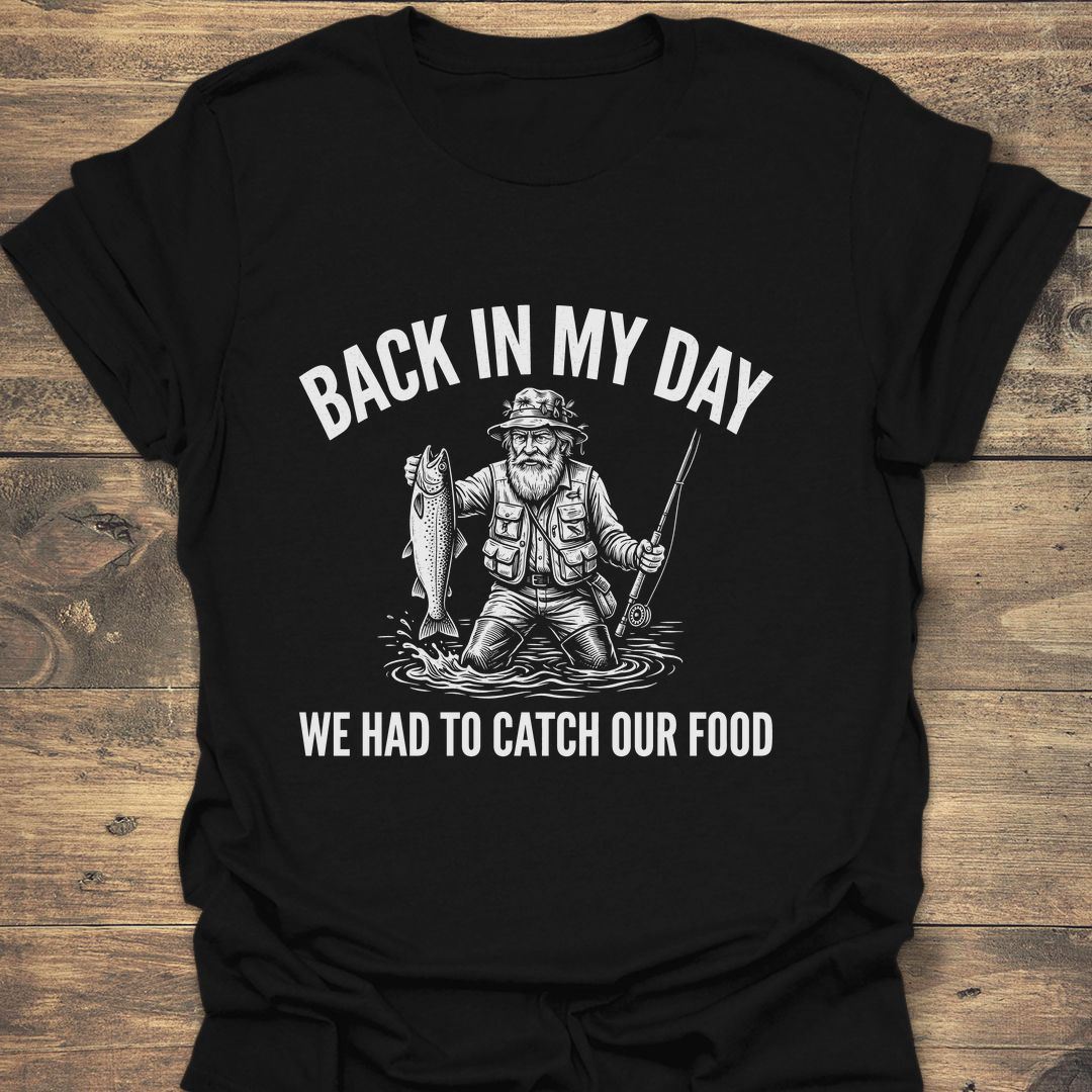 Back In My Day Catch - Black t-shirt