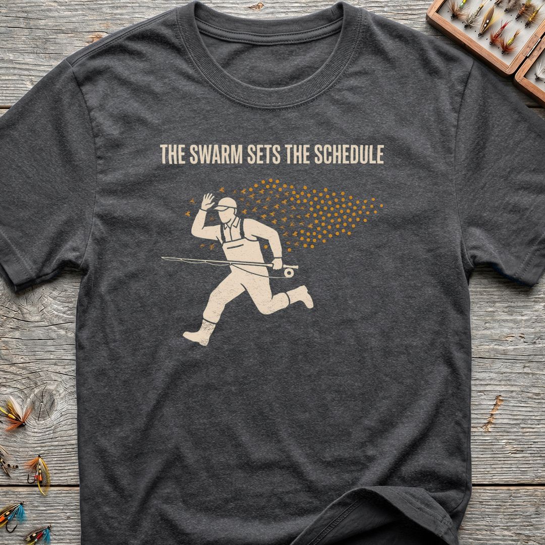 The Swarm Sets The Schedule - Dark Heather t-shirt