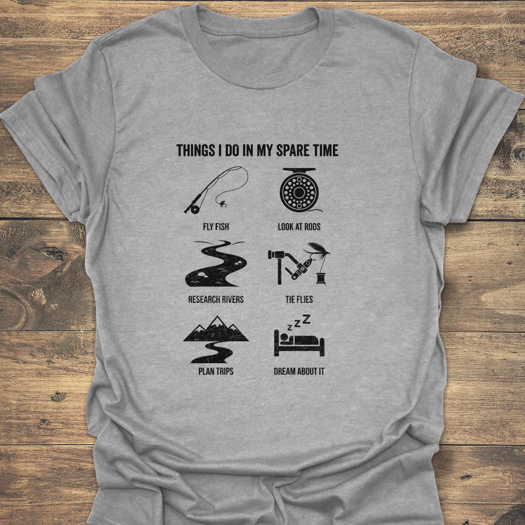Things I Do In Spare - Sport Grey t-shirt