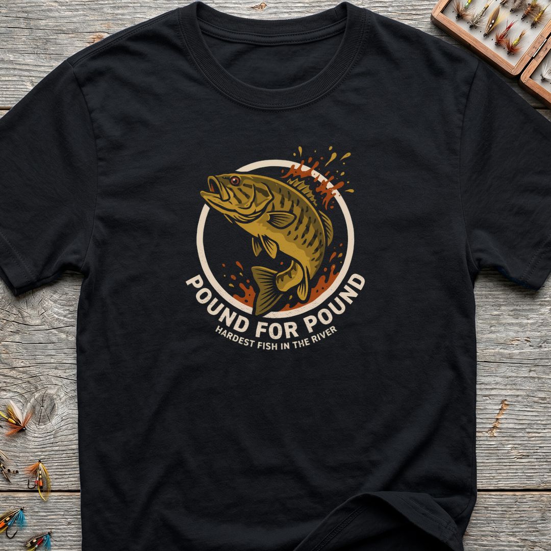 Pound For Pound Smallmouth Bass - Black t-shirt