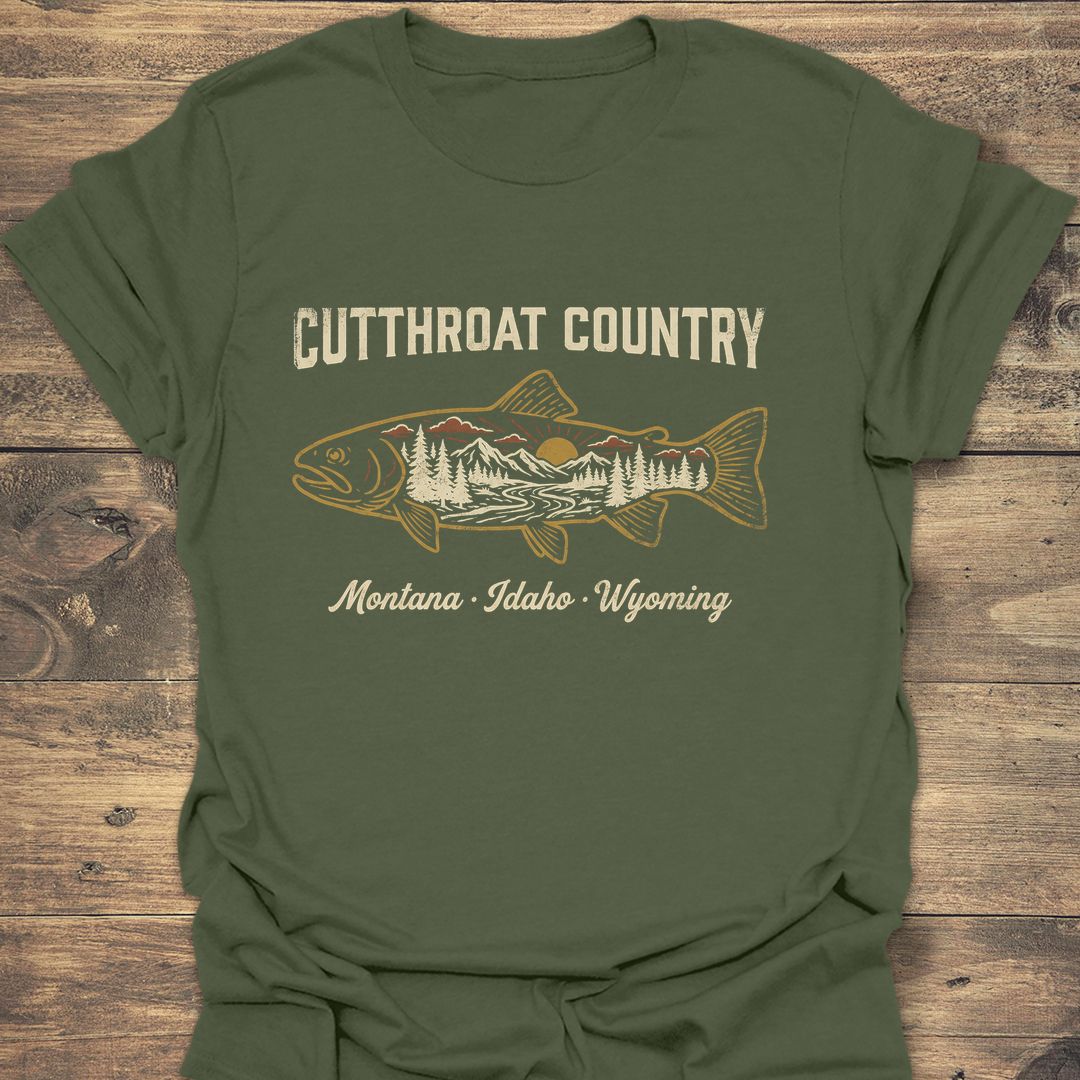 Cutthroat Country - Military Green t-shirt