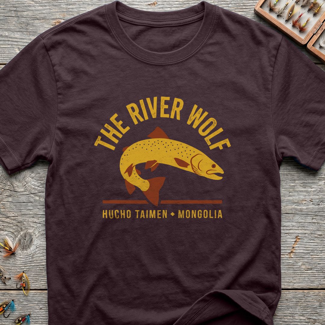 The River Wolf Taimen - Dark Chocolate t-shirt
