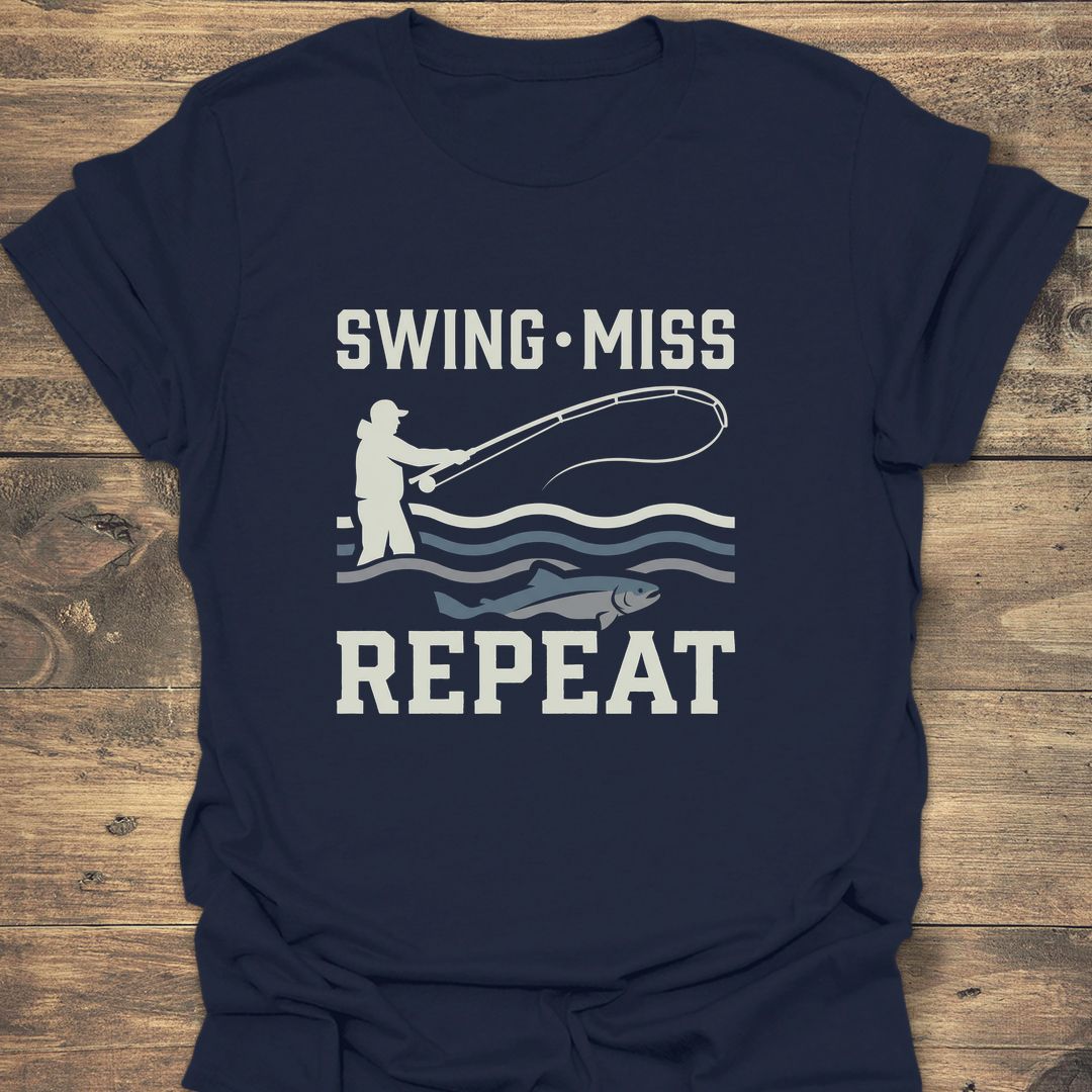 Swing Miss Repeat - Navy t-shirt
