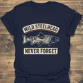 Wild Steelhead Never Forget - Navy t-shirt