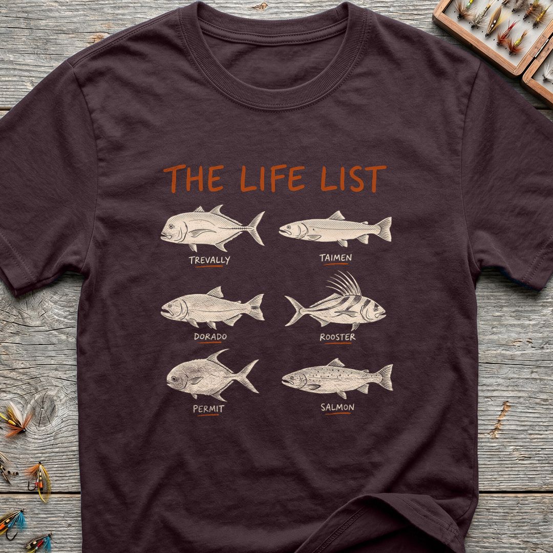 The Life List - Dark Chocolate t-shirt