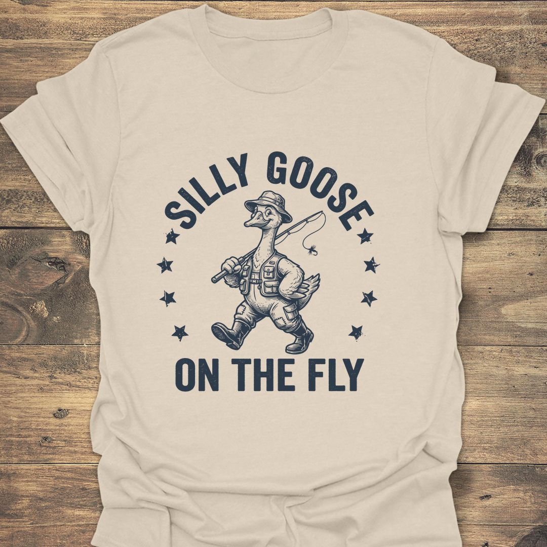 Silly Goose On The Fly - Natural t-shirt