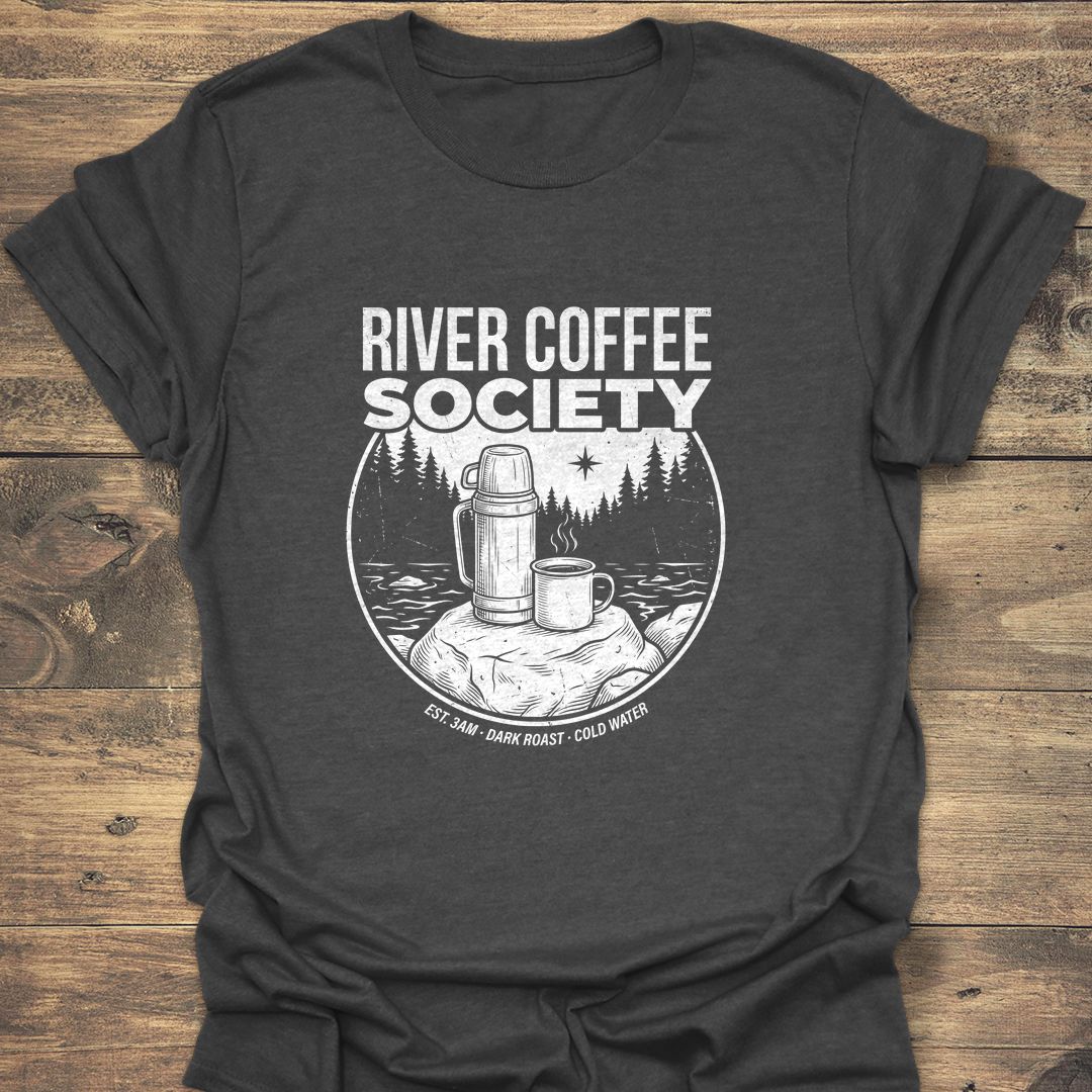 River Coffee Society - Dark Heather t-shirt