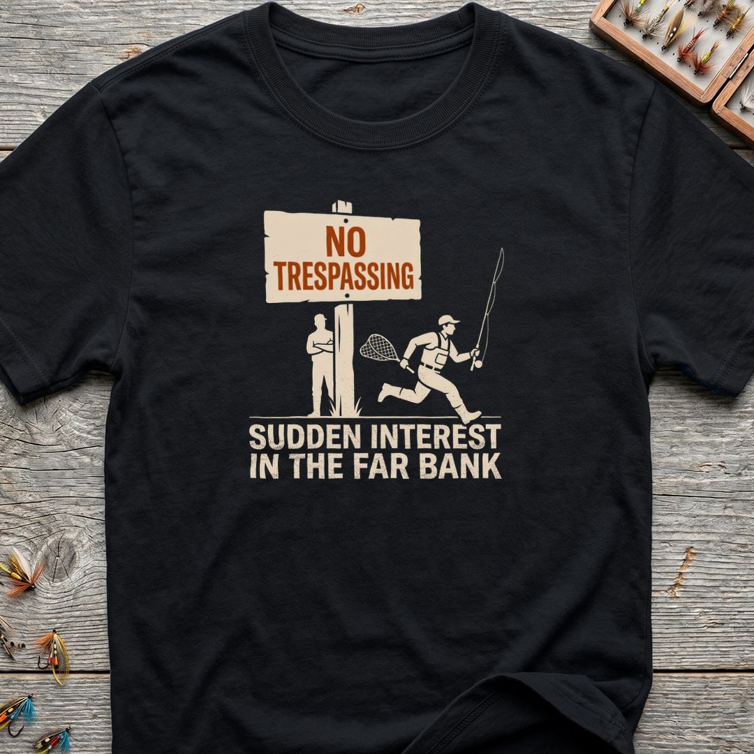 Sudden Interest In Far Bank - Black t-shirt