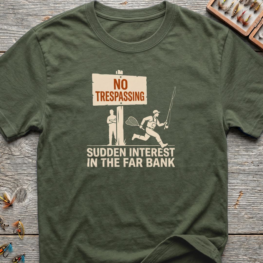 Sudden Interest In Far Bank - Military Green t-shirt