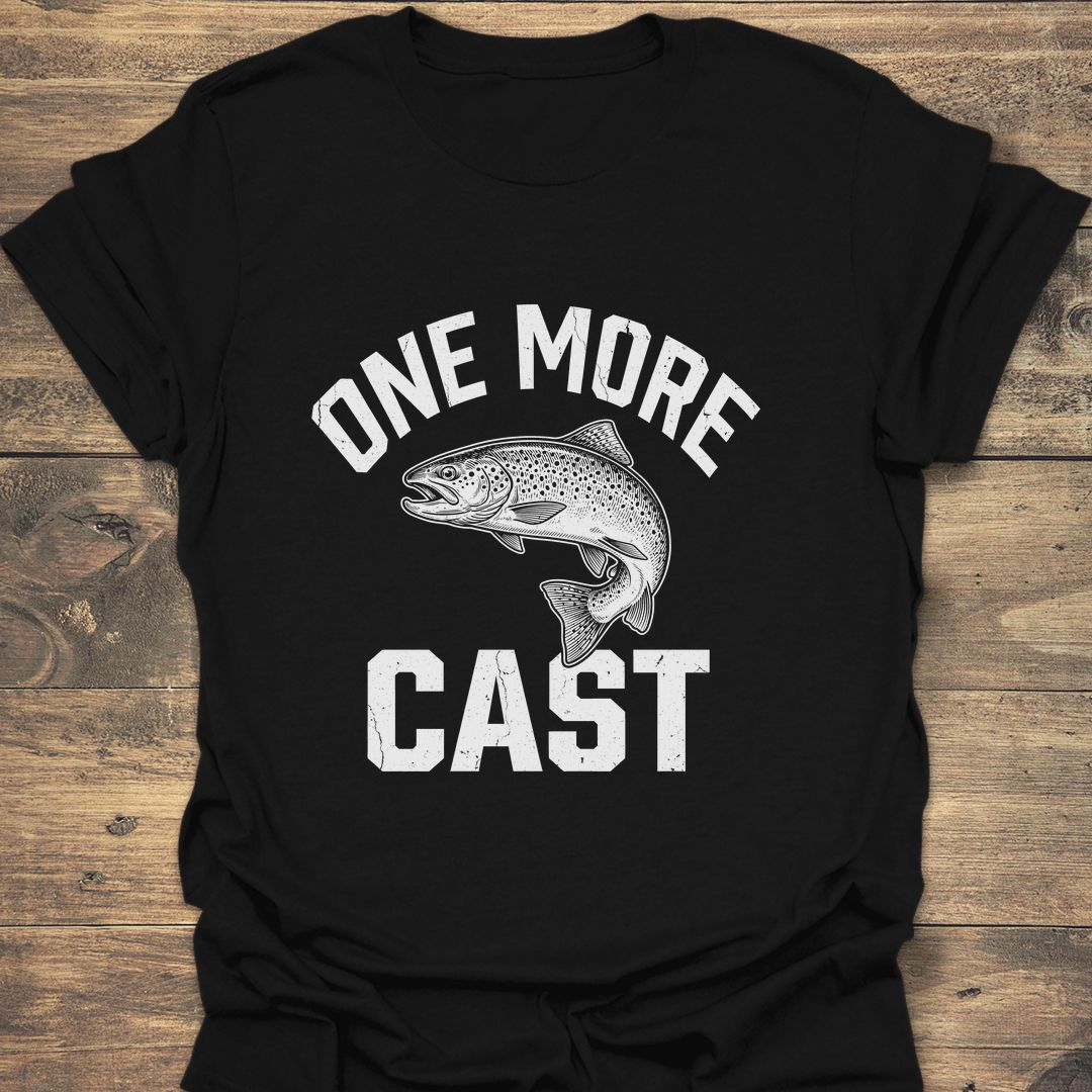 One More Cast Trout - Black t-shirt