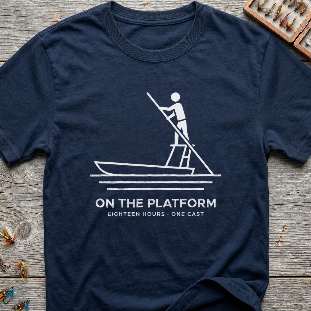 On The Platform Poling Skiff - Navy t-shirt