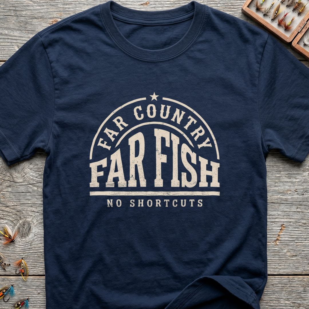 Far Country Far Fish - Navy t-shirt