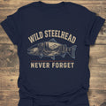 Wild Steelhead Never Forget - Navy t-shirt