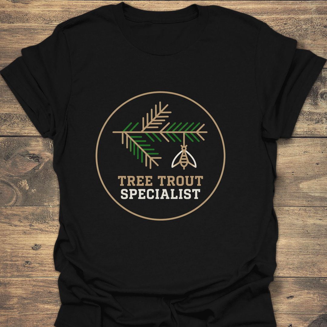 Tree Trout Specialist - Black t-shirt