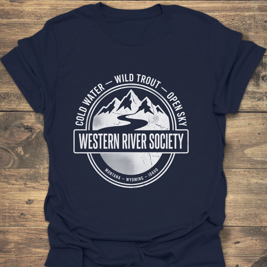 Western River Society - Navy t-shirt