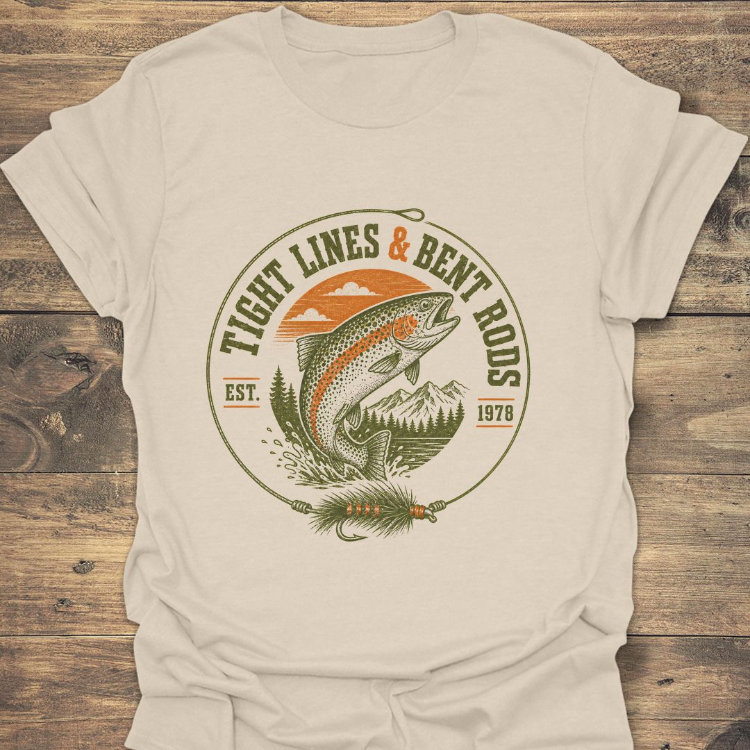 Tight Lines & Bent Rods - Natural t-shirt