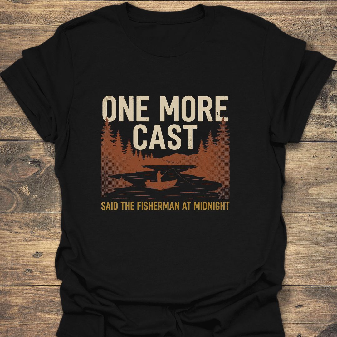 One More Cast At Midnight - Black t-shirt
