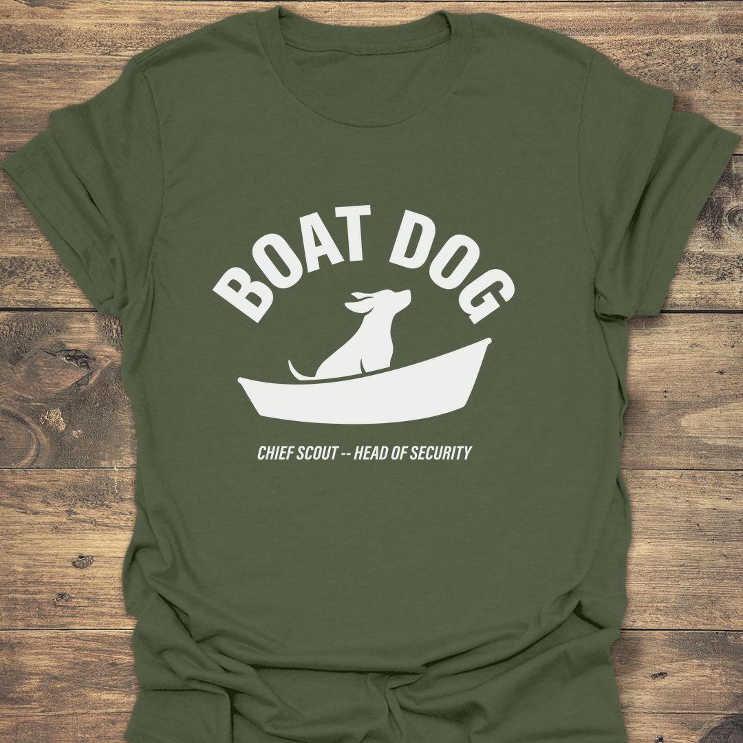 Boat Dog Chief Scout - Military Green t-shirt