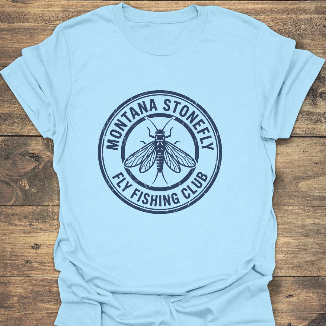 Montana Stonefly Club - Light Blue t-shirt