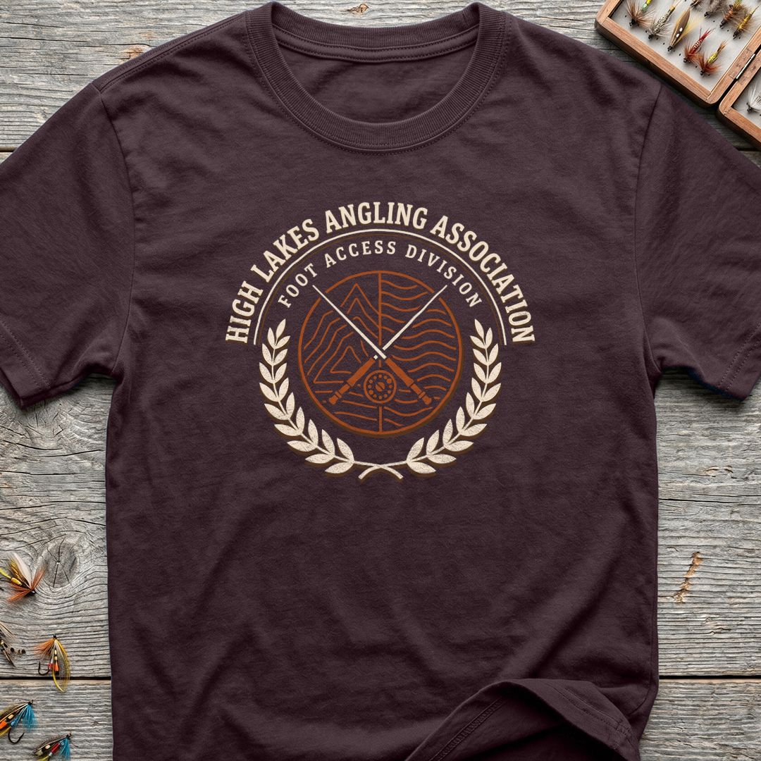 High Lakes Angling Association - Dark Chocolate t-shirt