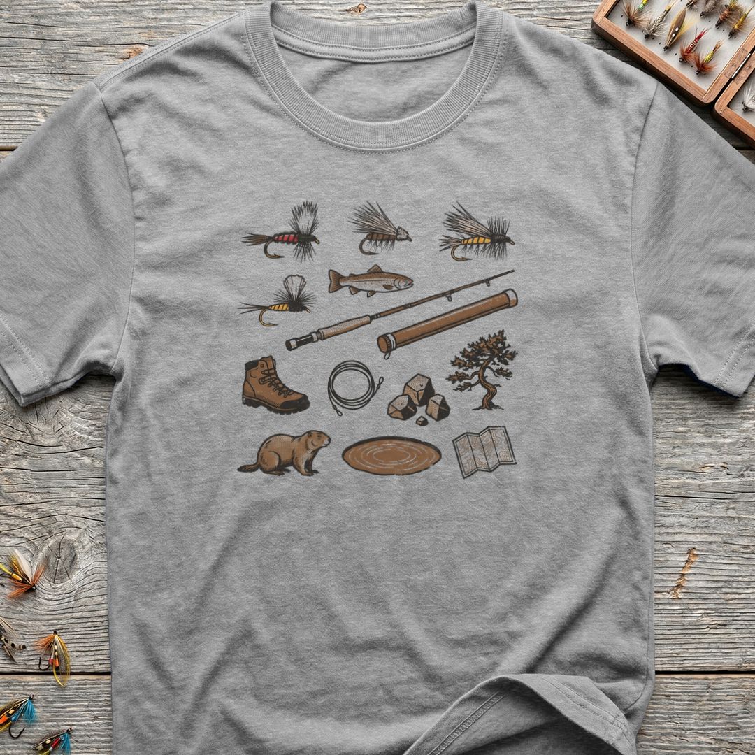 Fly Fishing Essentials Collection - Sport Grey t-shirt