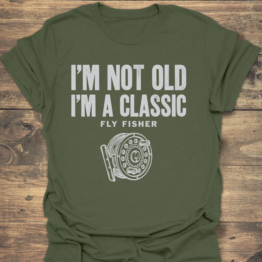 Not Old A Classic Fly - Military Green t-shirt