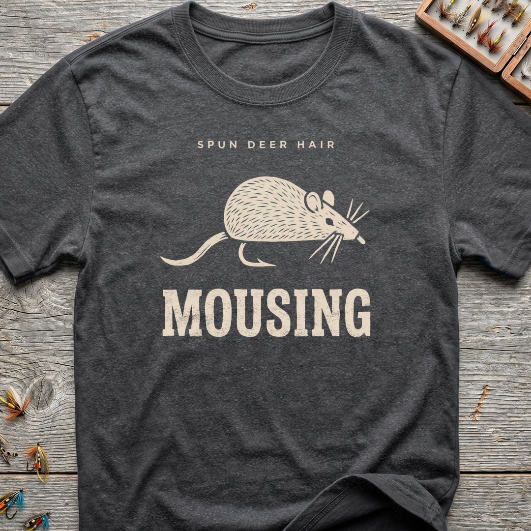 Mousing Spun Deer Hair - Dark Heather t-shirt