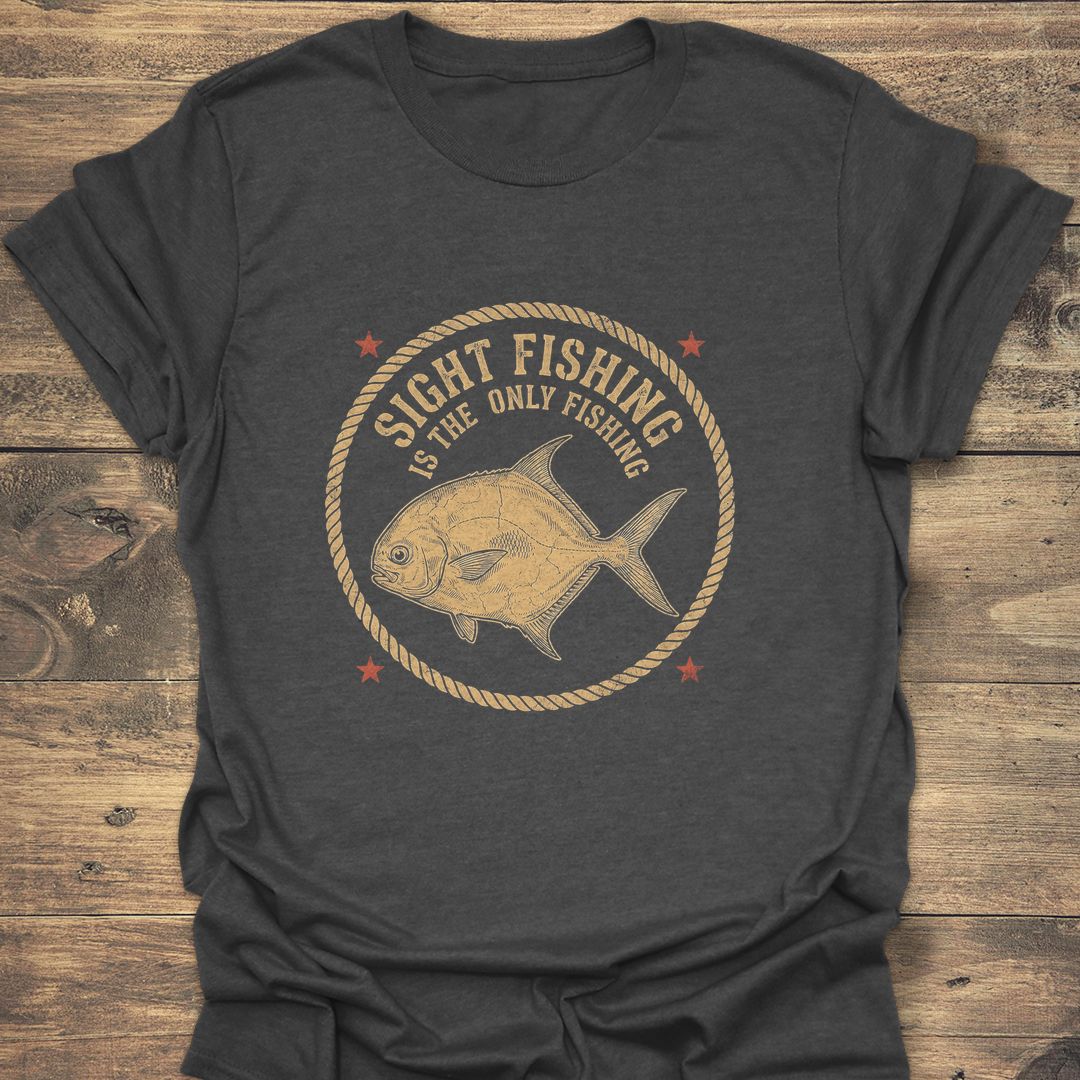 Sight Fishing Permit Badge - Dark Heather t-shirt