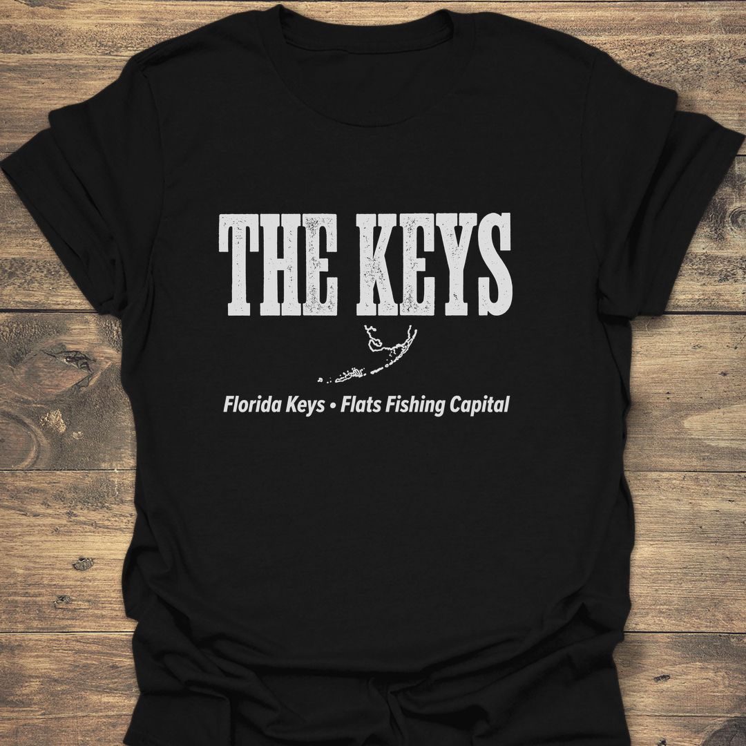 The Keys Flats Fishing - Black t-shirt