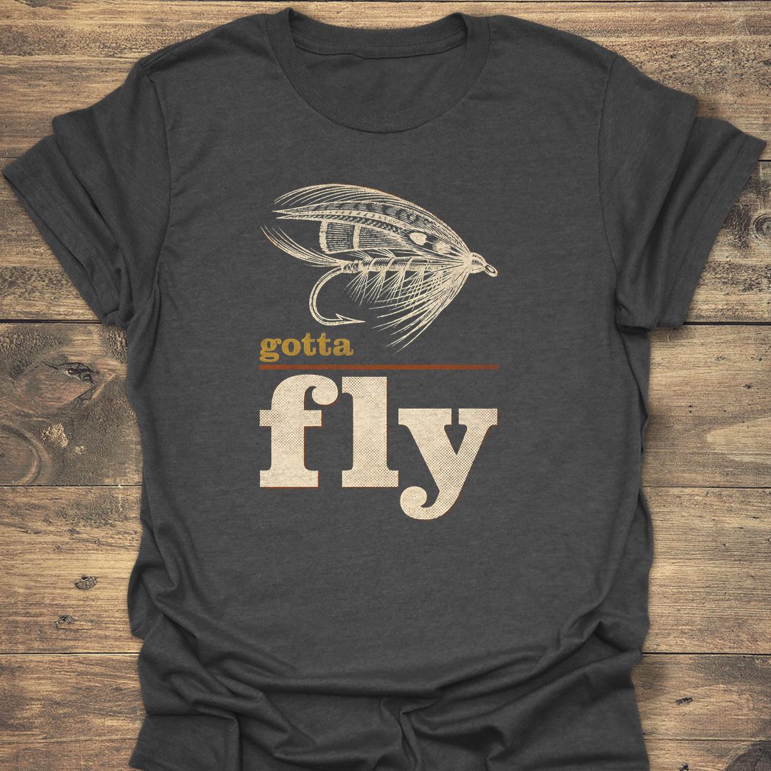 Gotta Fly Classic Wet Fly - Dark Heather t-shirt