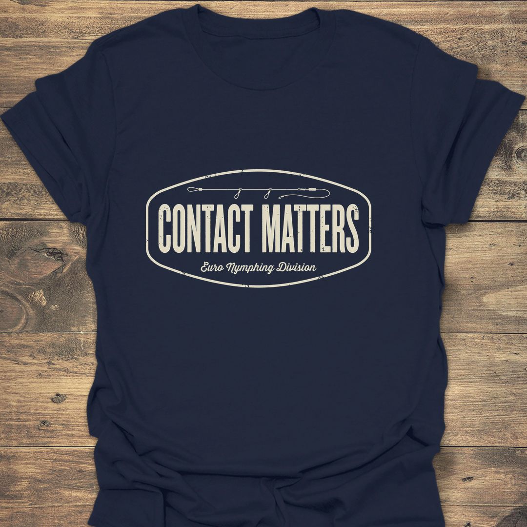 Contact Matters Euro Nymphing - Navy t-shirt