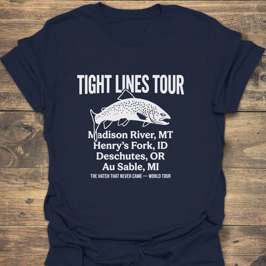 Tight Lines Tour - Navy t-shirt