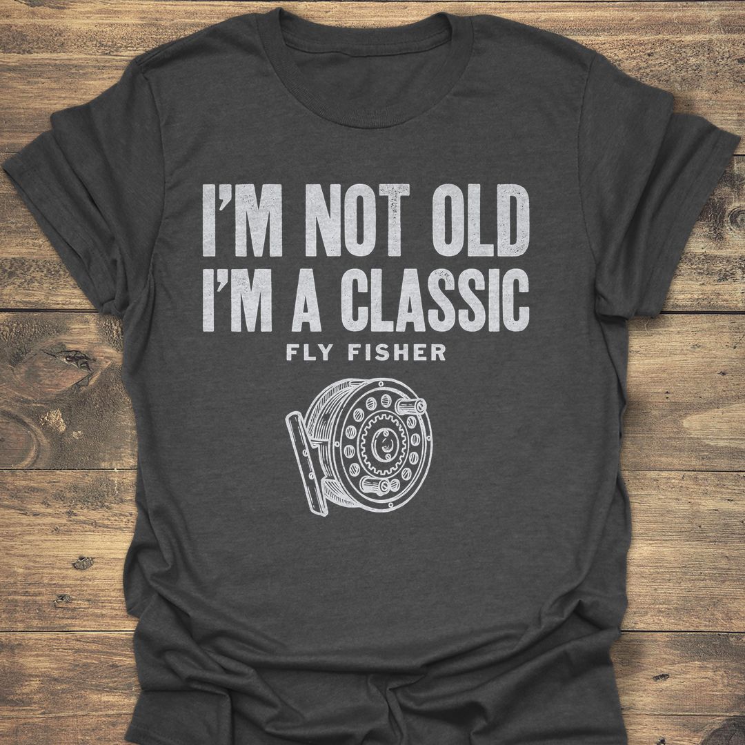 Not Old A Classic Fly - Dark Heather t-shirt