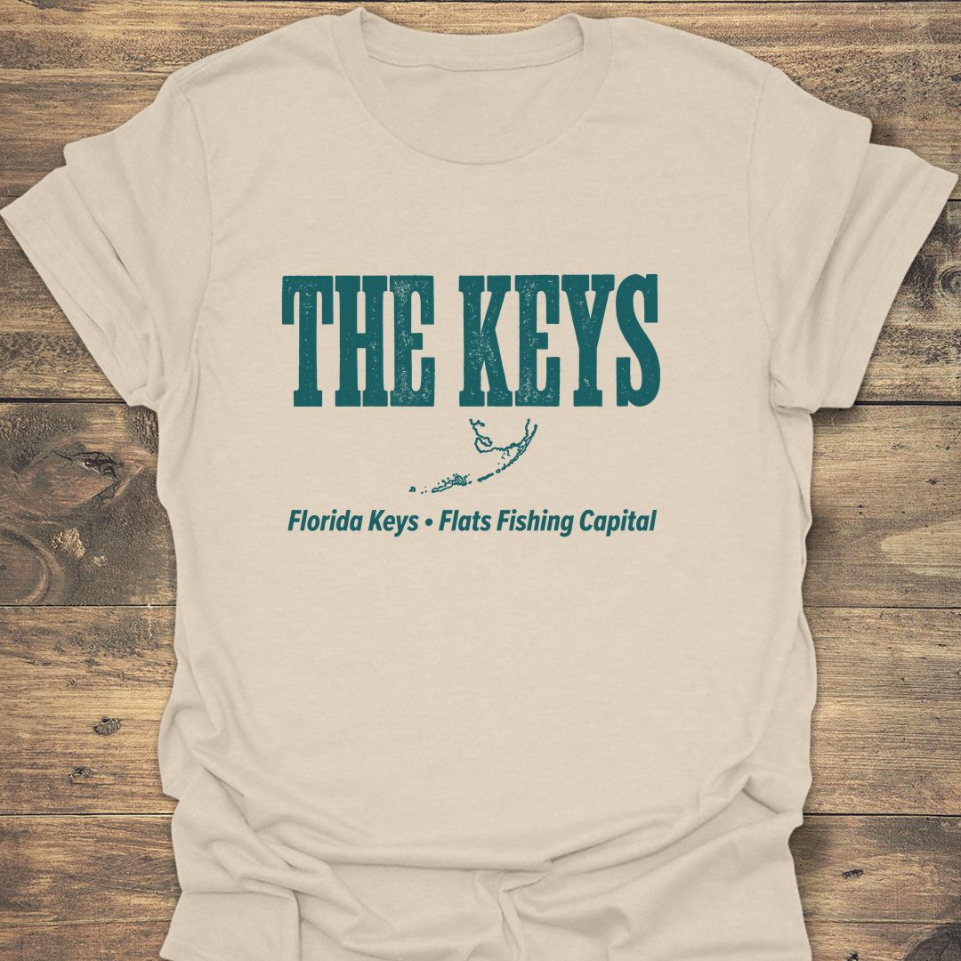 The Keys Flats Fishing - Natural t-shirt