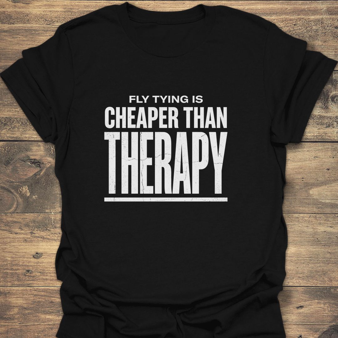 Fly Tying Is Cheaper Than - Black t-shirt