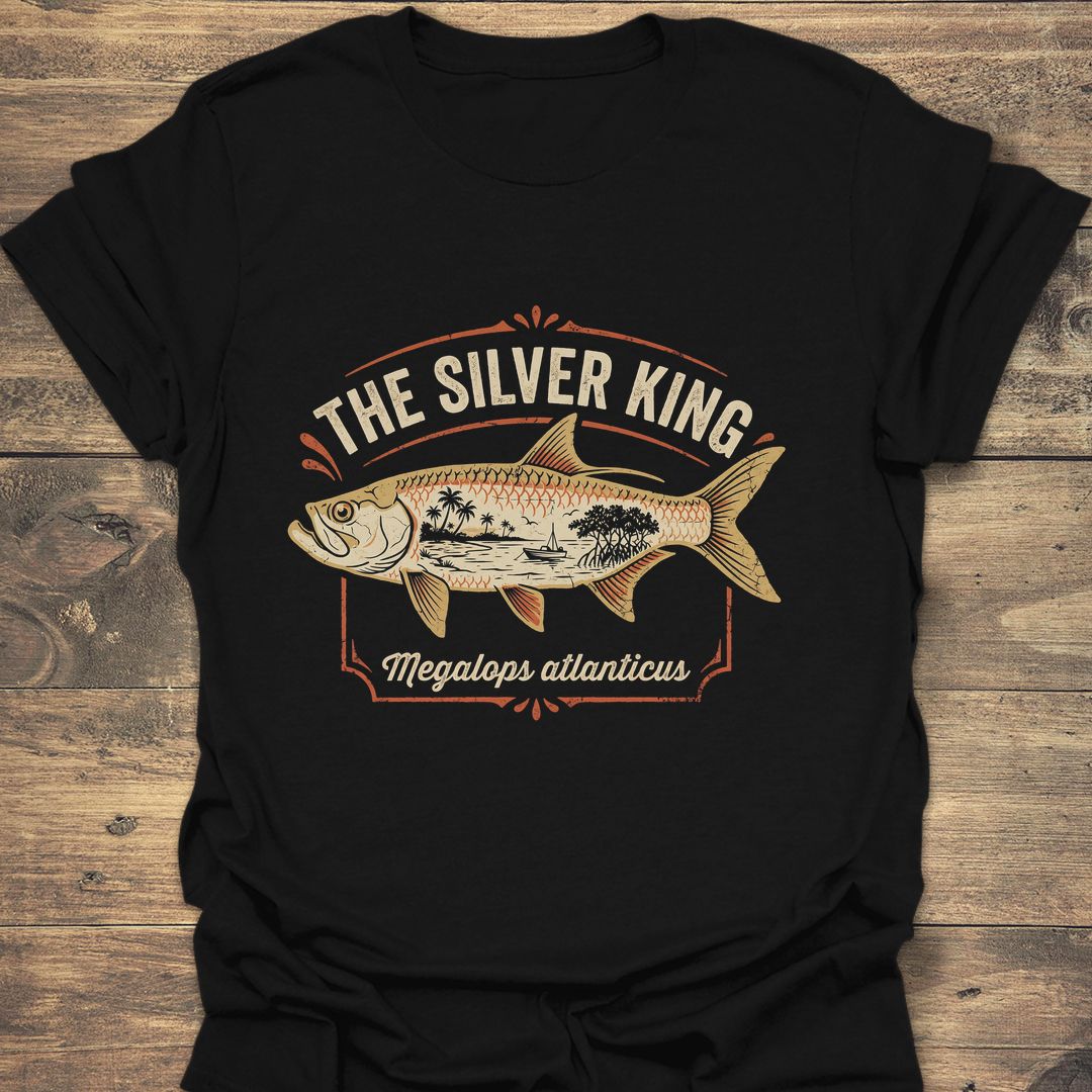 The Silver King Tarpon - Black t-shirt