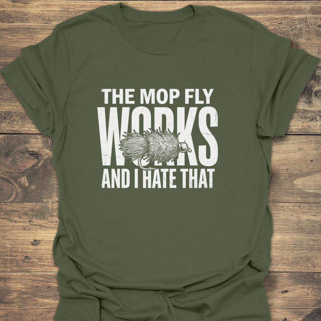 The Mop Fly Works - Military Green t-shirt